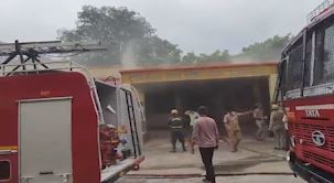 مرادآباد کے ایک سرکاری اسپتال میں لگی بھیانک آگ 
